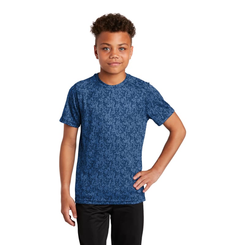 Sport-Tek Youth Digi Camo Tee. 40