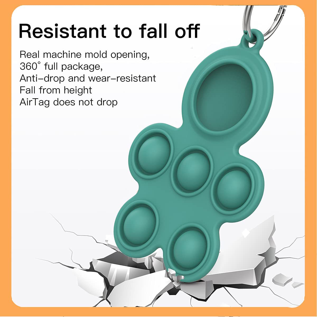 Anti-Scratch Lightweight Airtag Cover w/ Key Ring 6