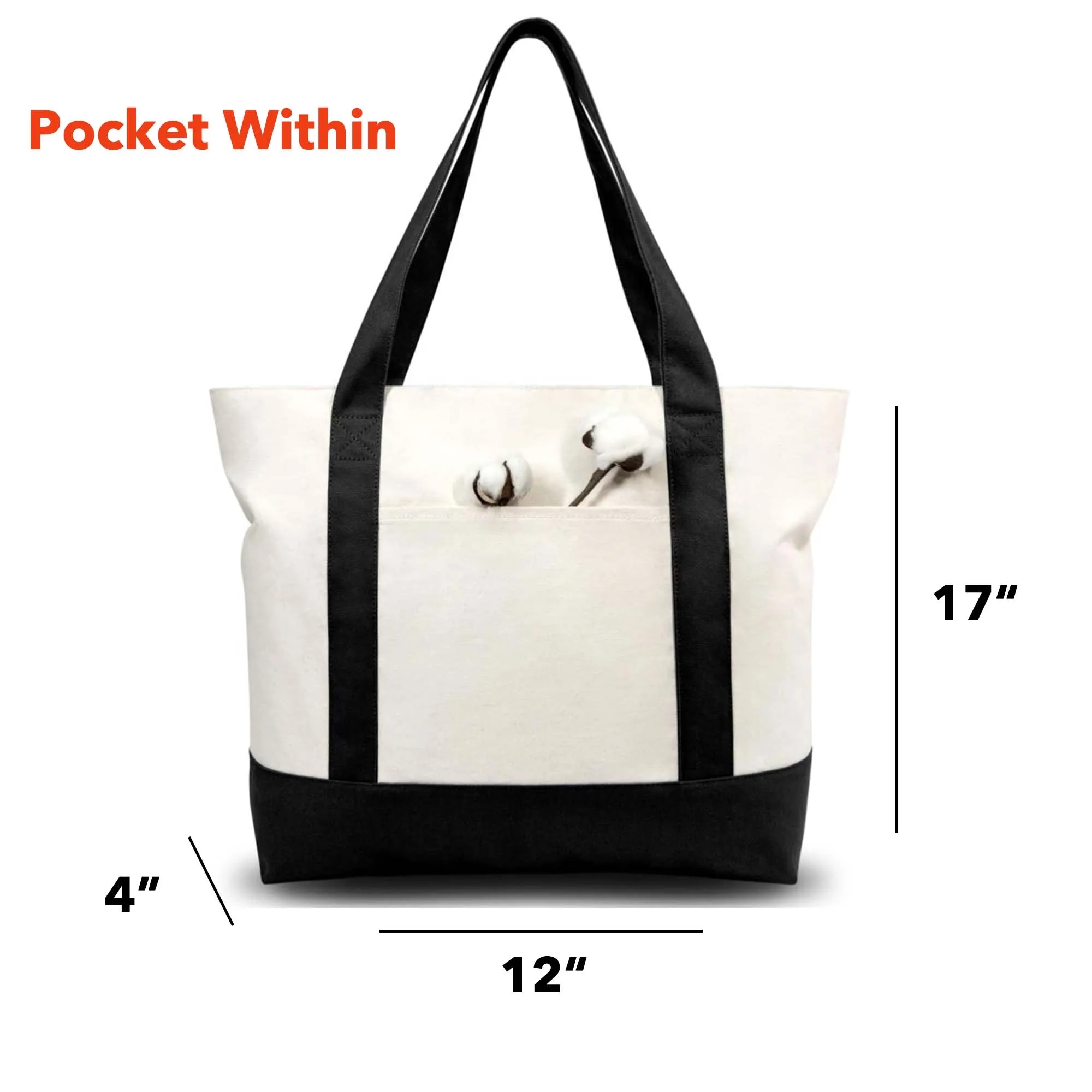 MOQ50 Canvas Grocery Tote Beach Bag, custom tote bag with logo imprint 3
