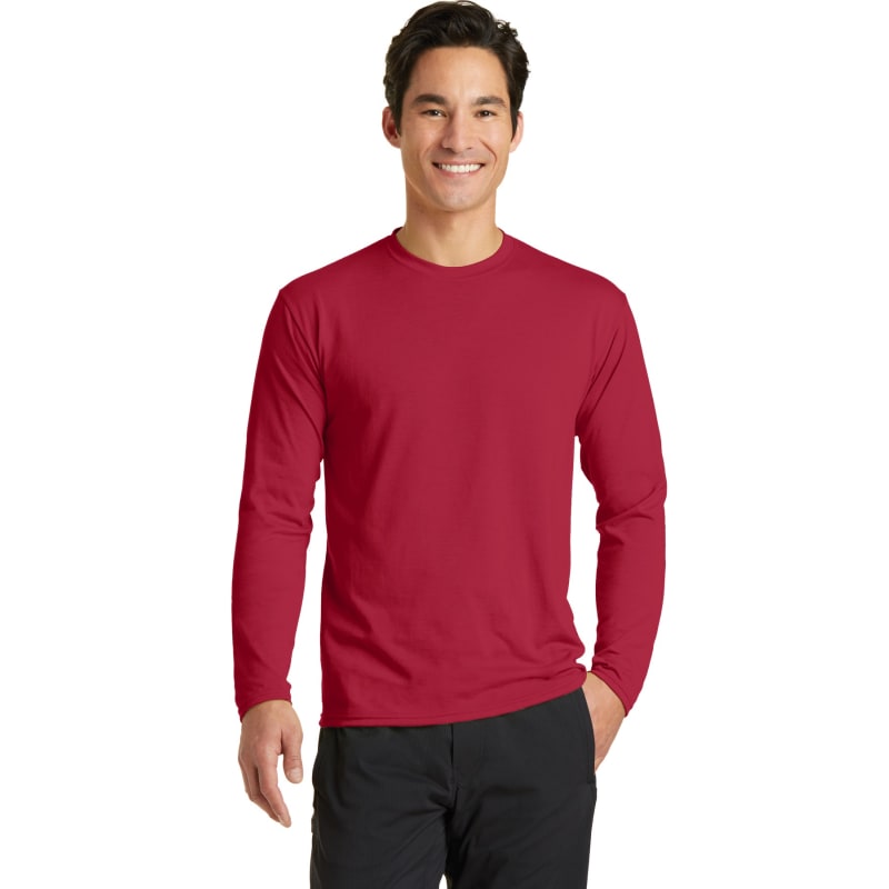 Port & Company Long Sleeve Performance Blend Tee. 4