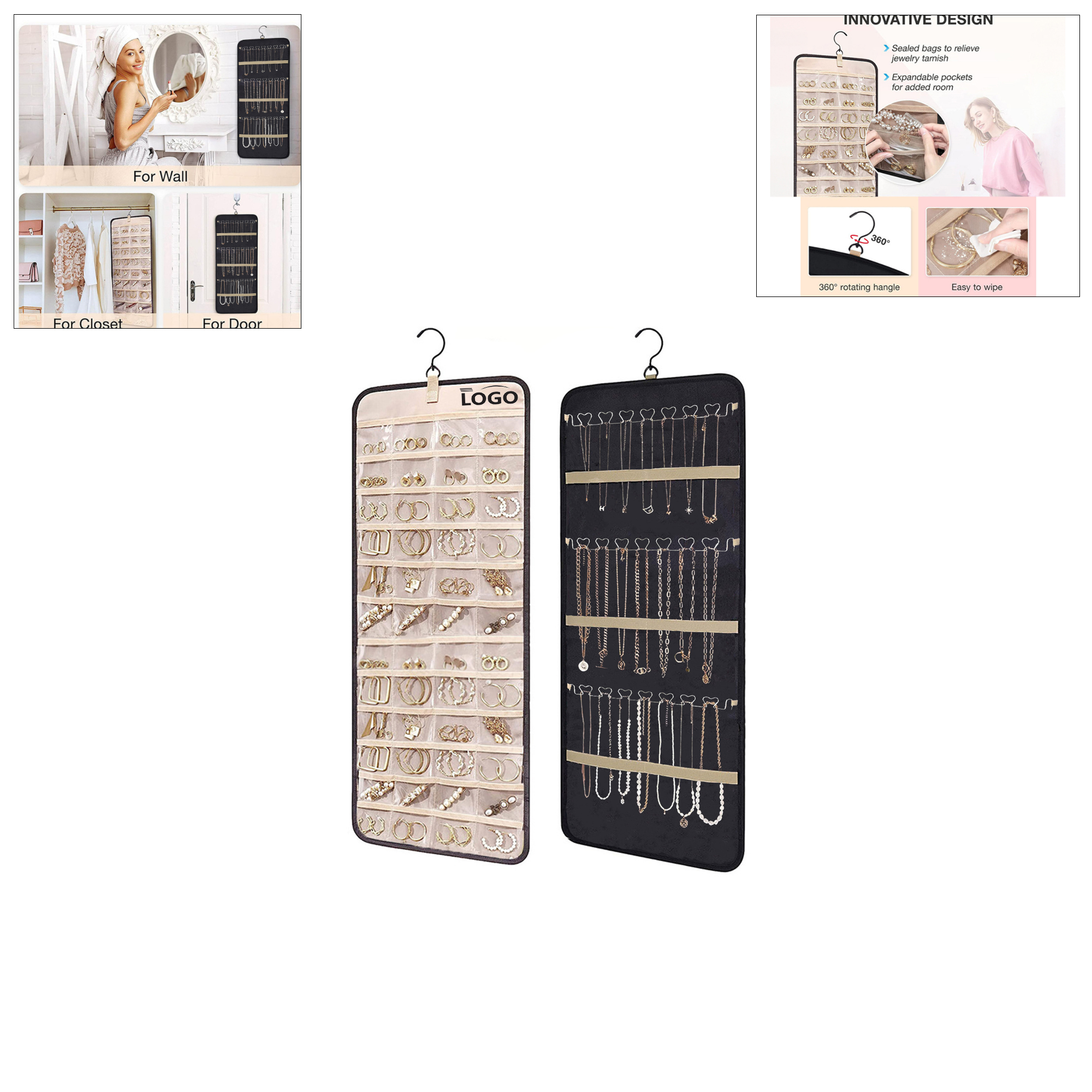 Women Oxford Cloth Jewelry Storage Bag 1