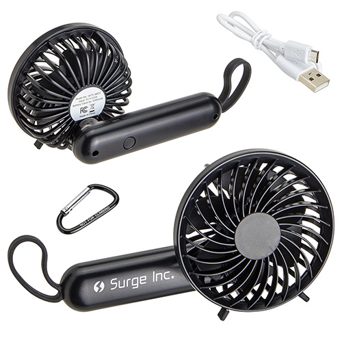 Quiet Breeze Rechargeable Hand Fan with Carabiner 13
