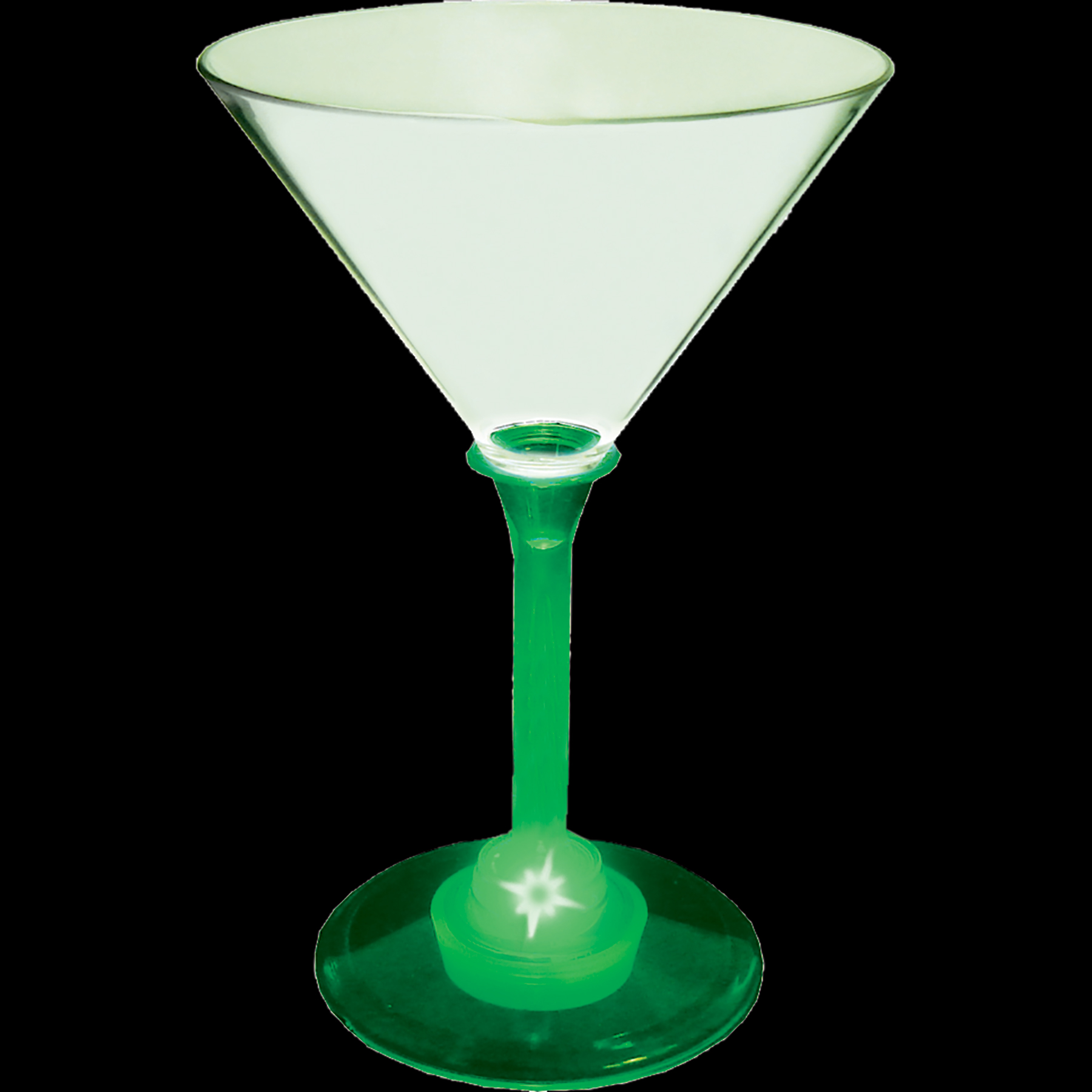 7oz Light Up Standard Stem Plastic Martini Glass 2