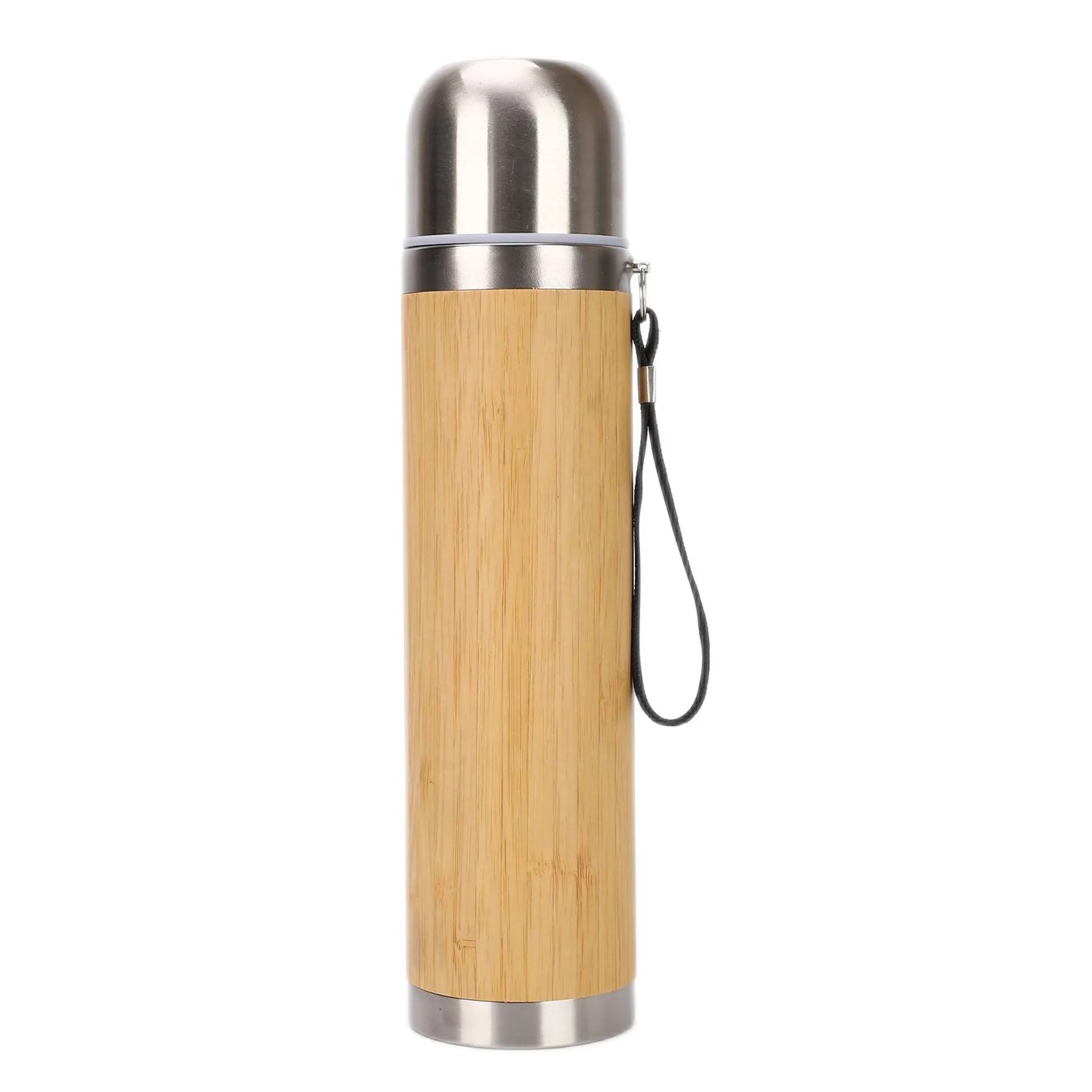 Portable Double-Layer Thermal Bamboo Brown Bottle 4