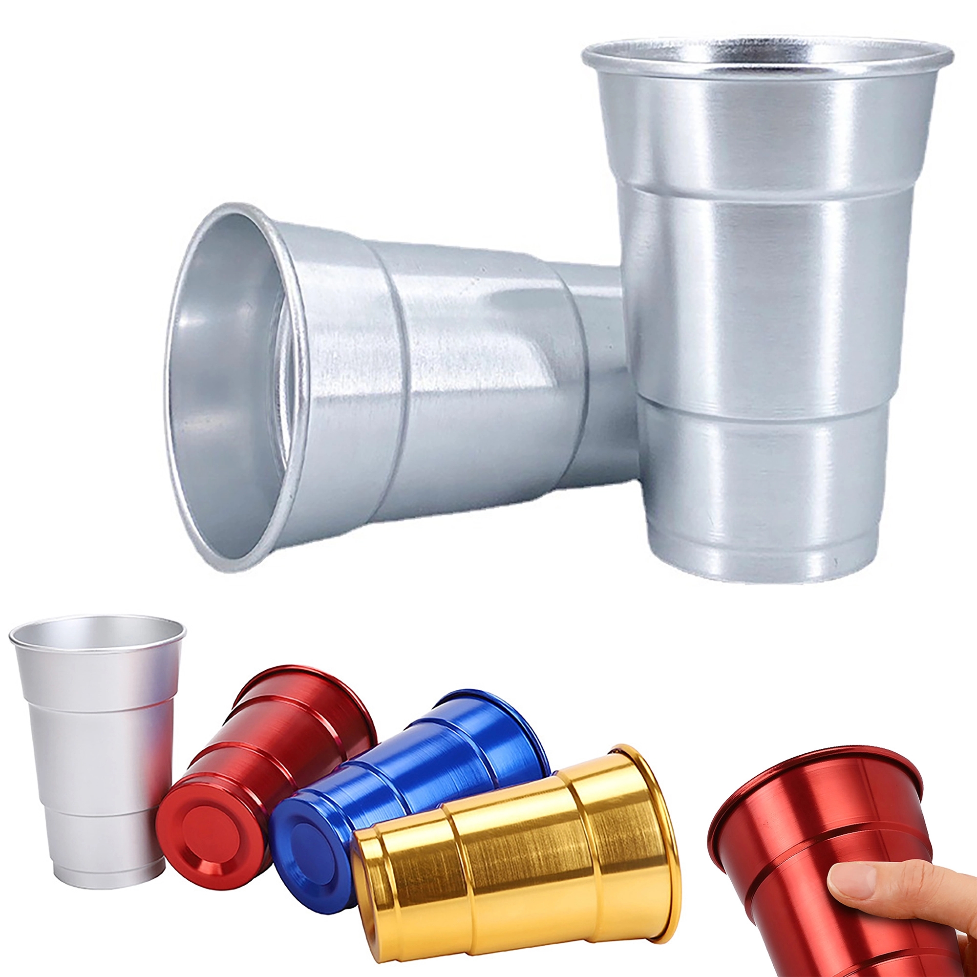 MOQ 100pcs 16oz Outdoor Camping Aluminum Cup