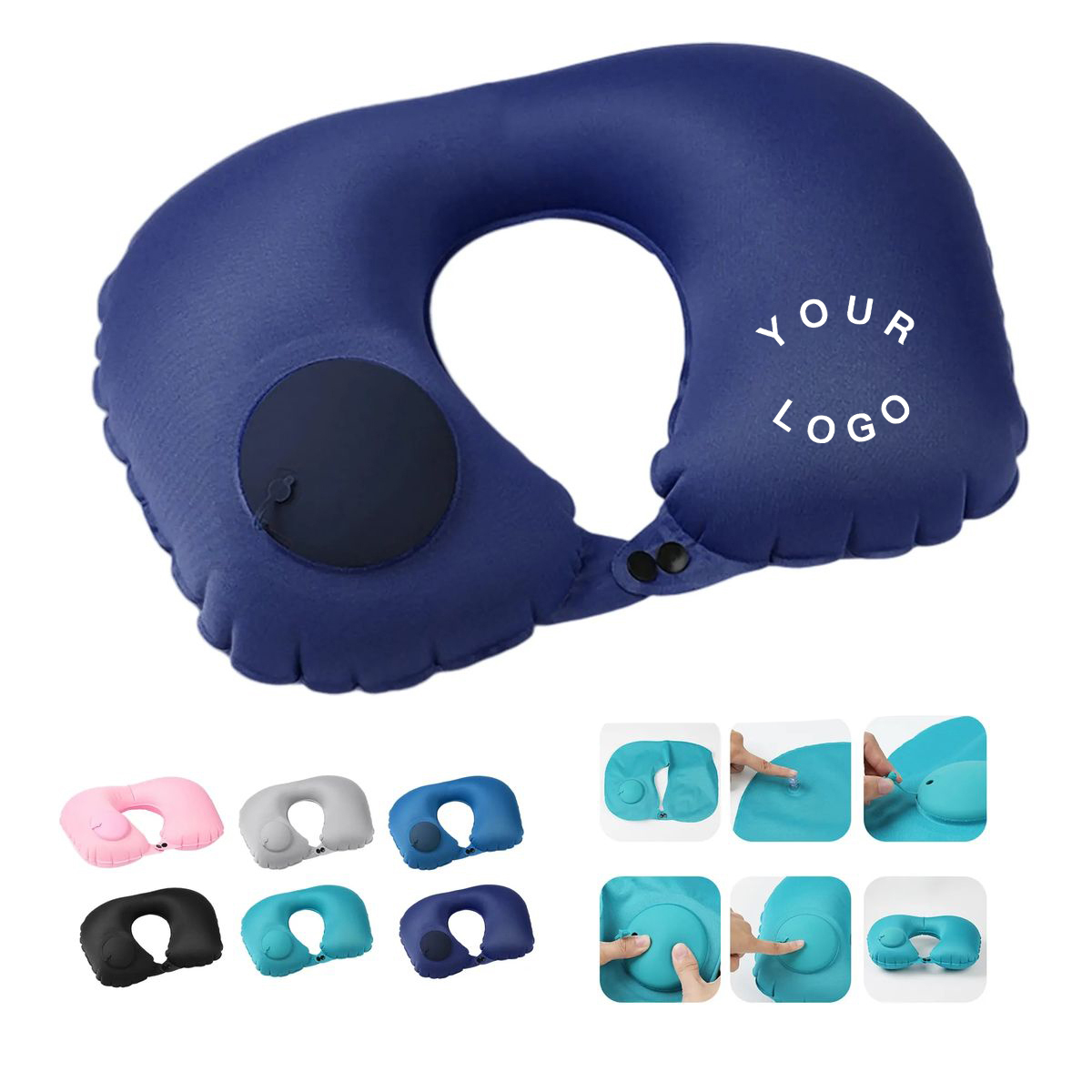 U Shaped Travel Pillow with Air Pump 2
