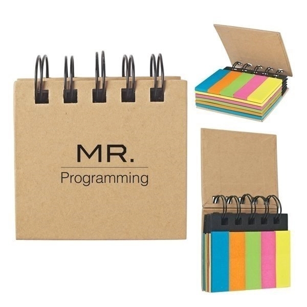 Spiral Book With Sticky Notes And Flags 4