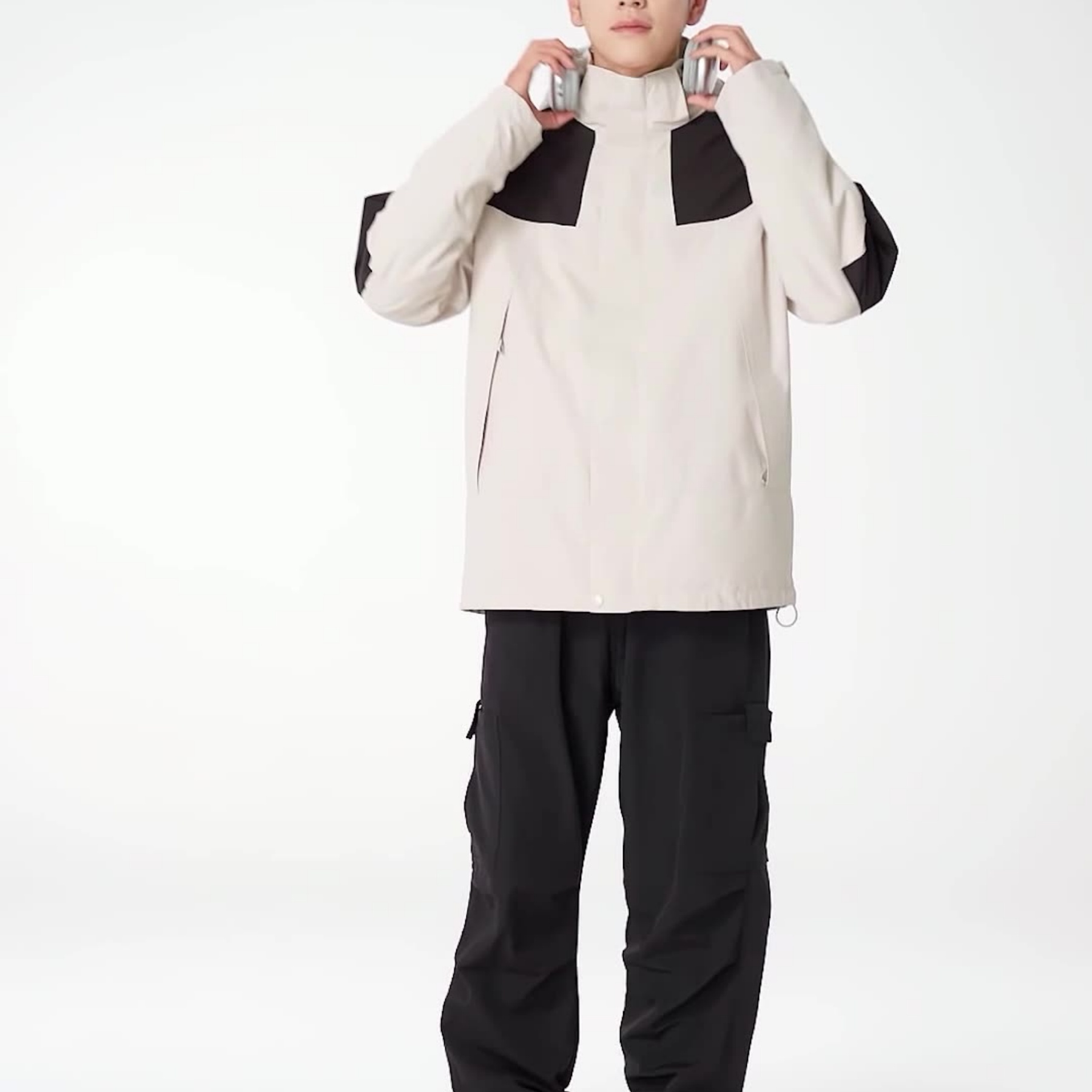 Unisex Double Layer SoftshellMoisture Wicking Jacket Rain Gear 8