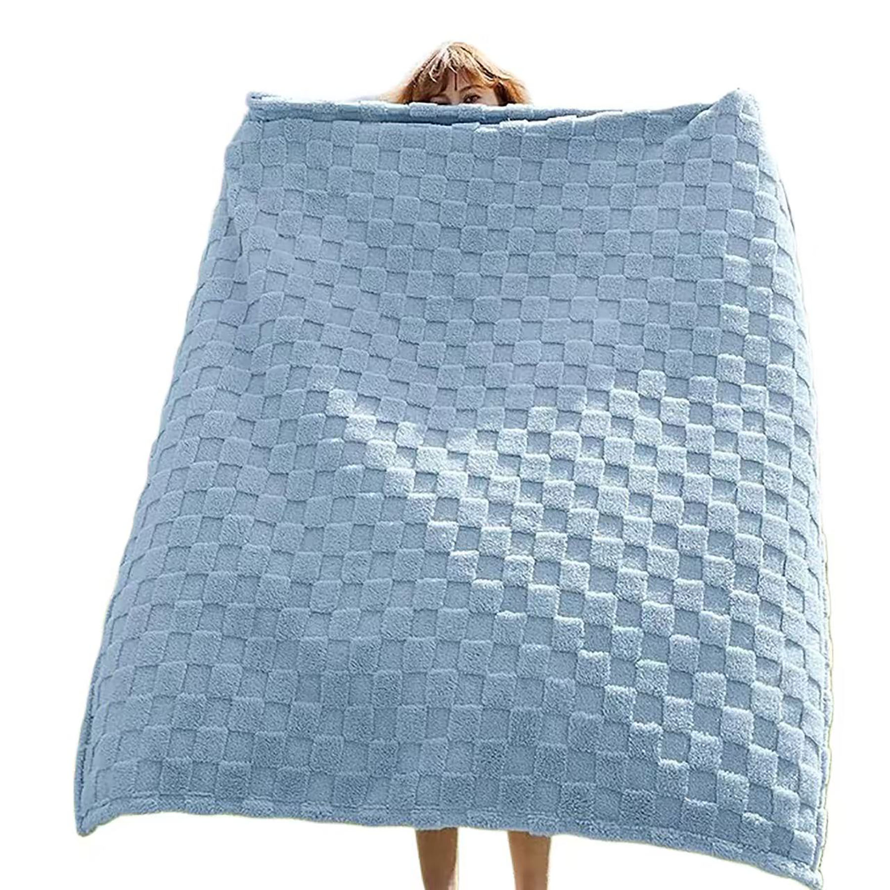 Checkered Fleece Throw Blanket 13