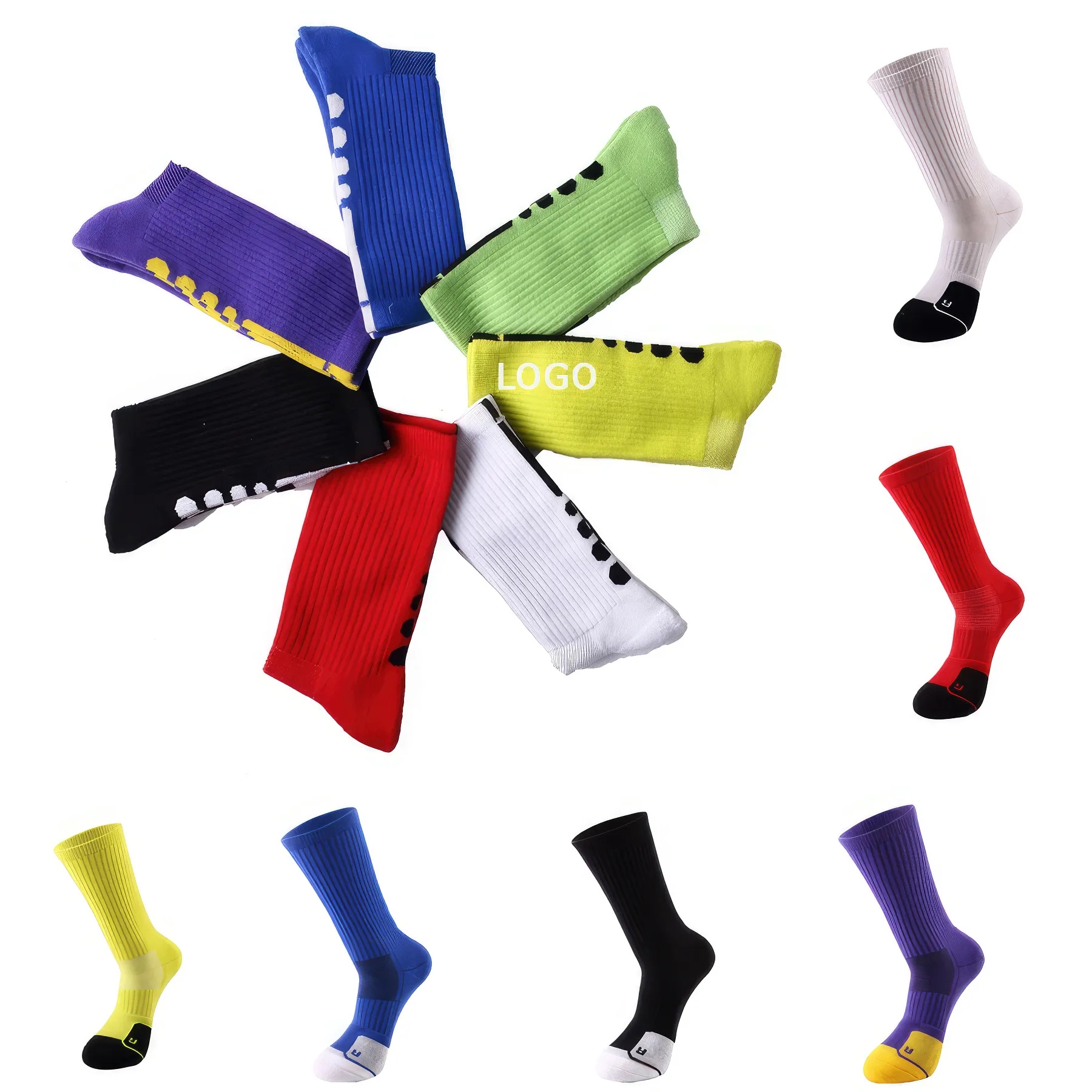 Athletic Arch Compression Cushioned Crew Socks 2