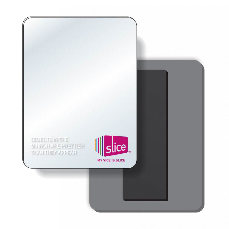 Co-Polyester Magnetic Mirror Rectangle Shape (2.63"x3.5"), Full Colour