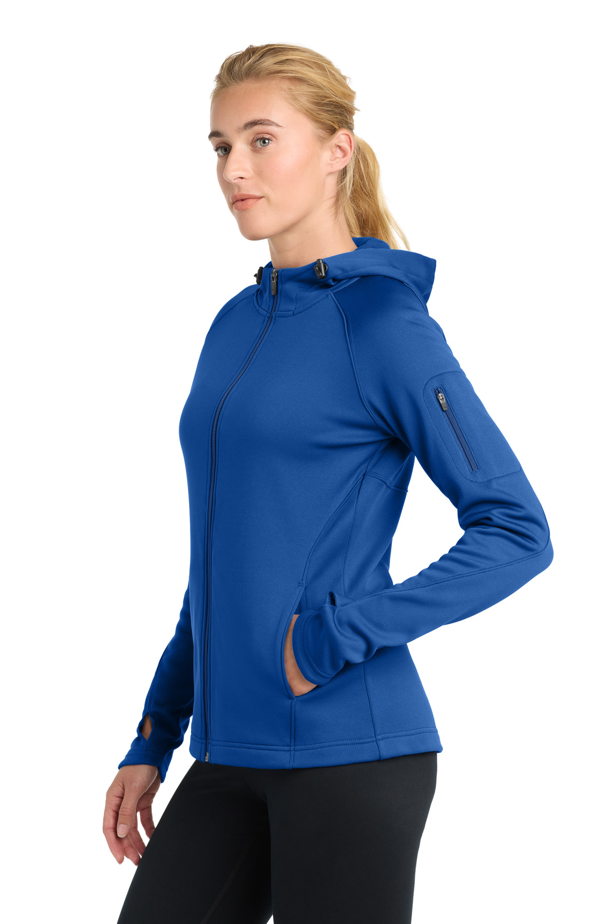 Sport-Tek® Ladies Tech Fleece Full-Zip Hooded Jacket 11