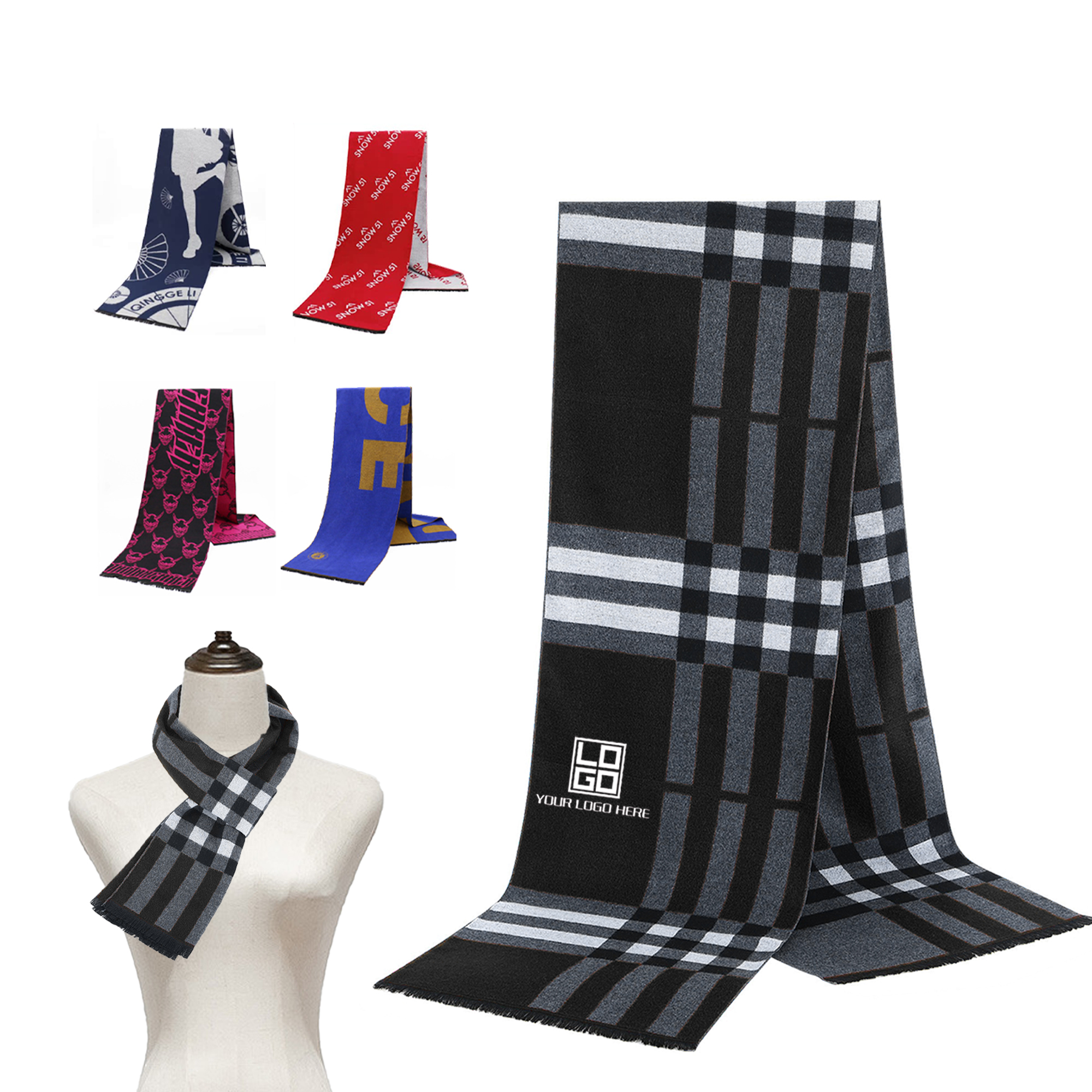 Premium Custom Warm Thick Scarf 2