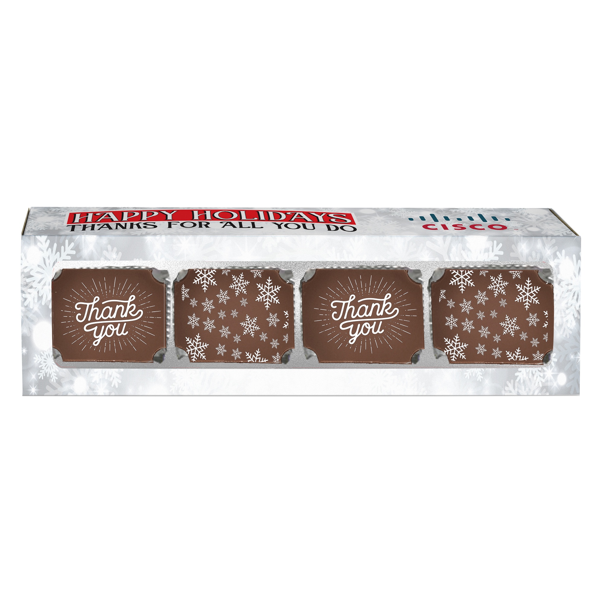 Thank You Snowflakes Chocolate Slider Box 1