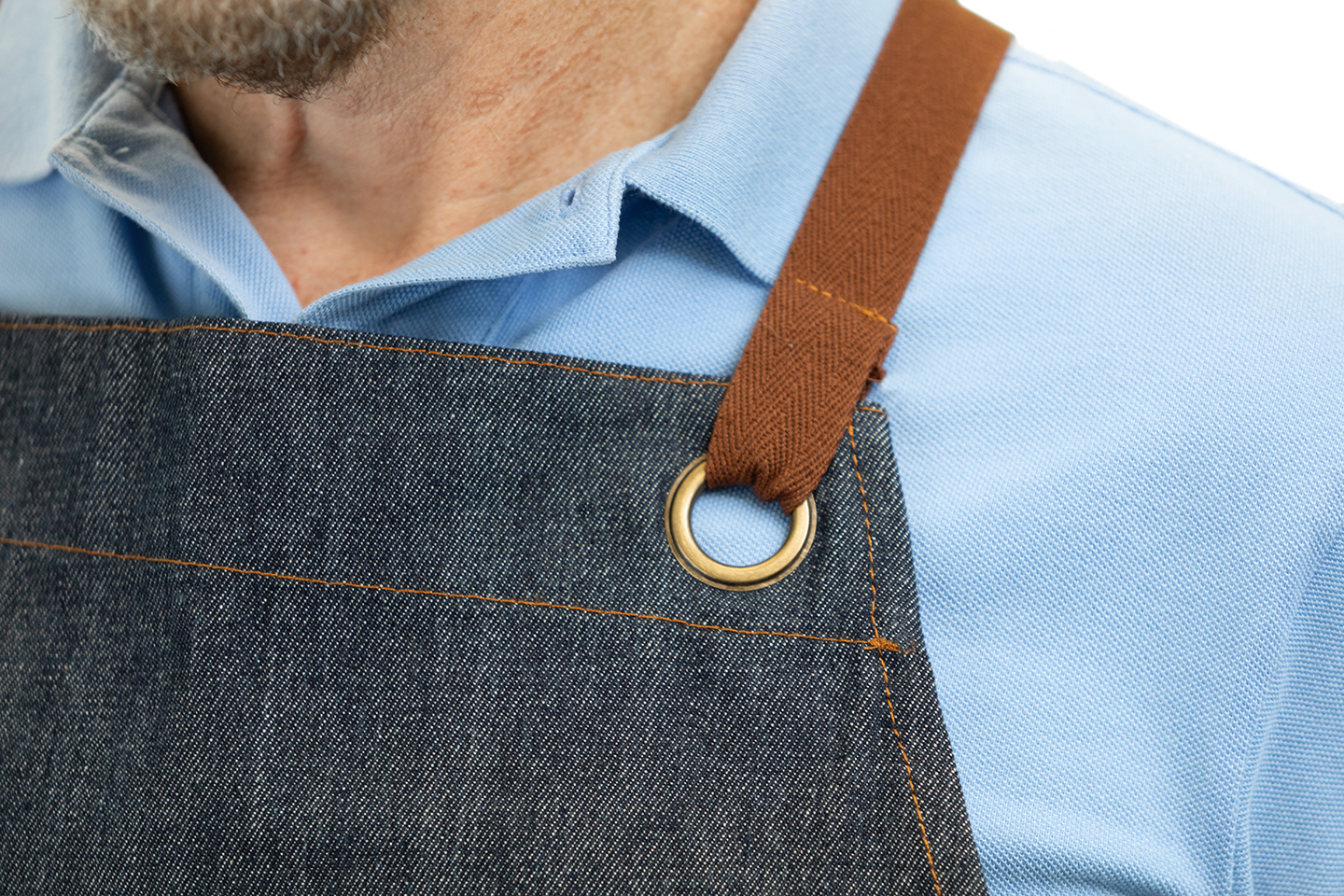 NEW Kitch Style Bib Apron - Denim with Grommets 8