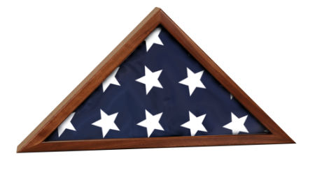 25 1/2" x 12 3/4" Genuine Walnut Flag Display Case 2