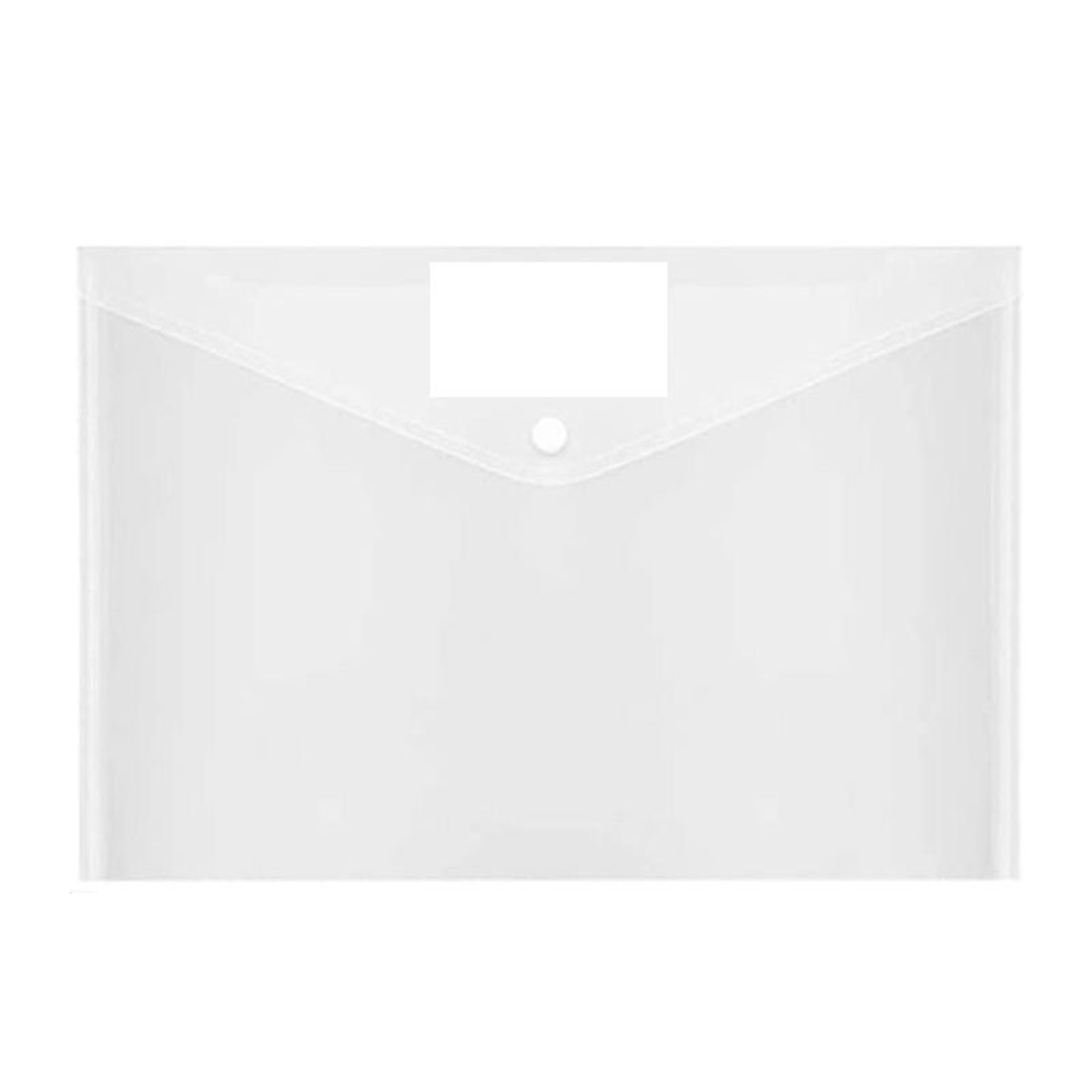 A4 Transparent PVC File Bag With Crimped Flap 9" Length x 13" Width 4