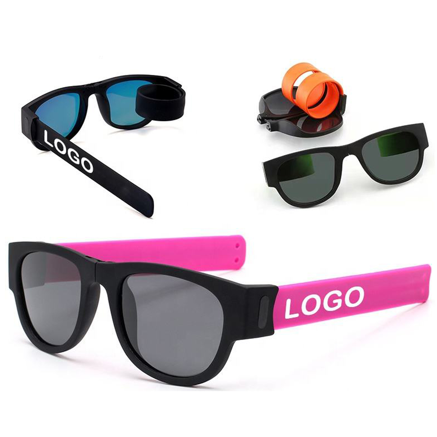 Silicone Foldable Slap Wristband Sunglasses 2
