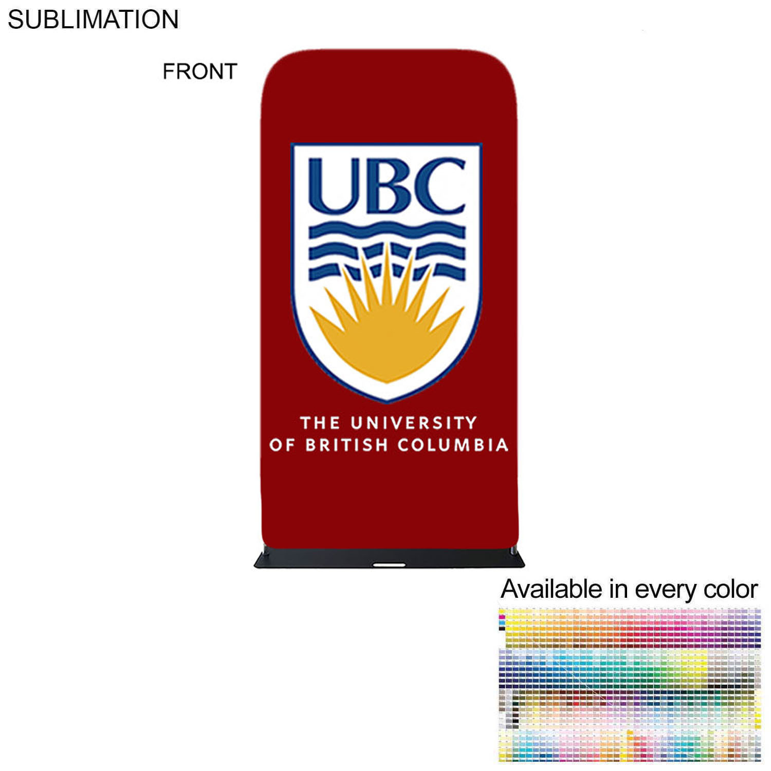 48Hr Quick Ship - Event package, 4'W Fabric banner and Premium 8' tablecloth open back 18