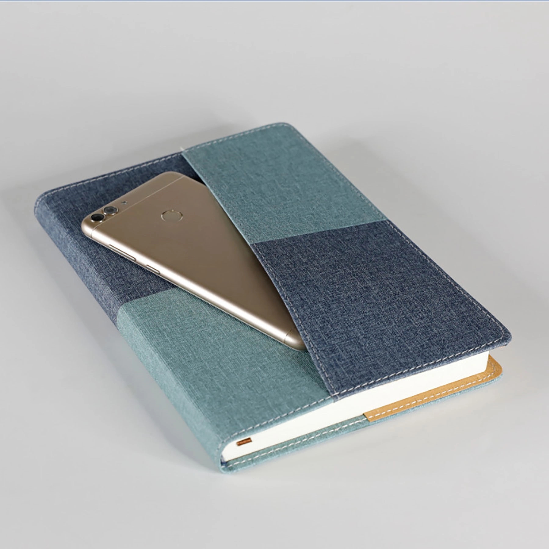PU Cover Custom Logo Grid Notebook 3