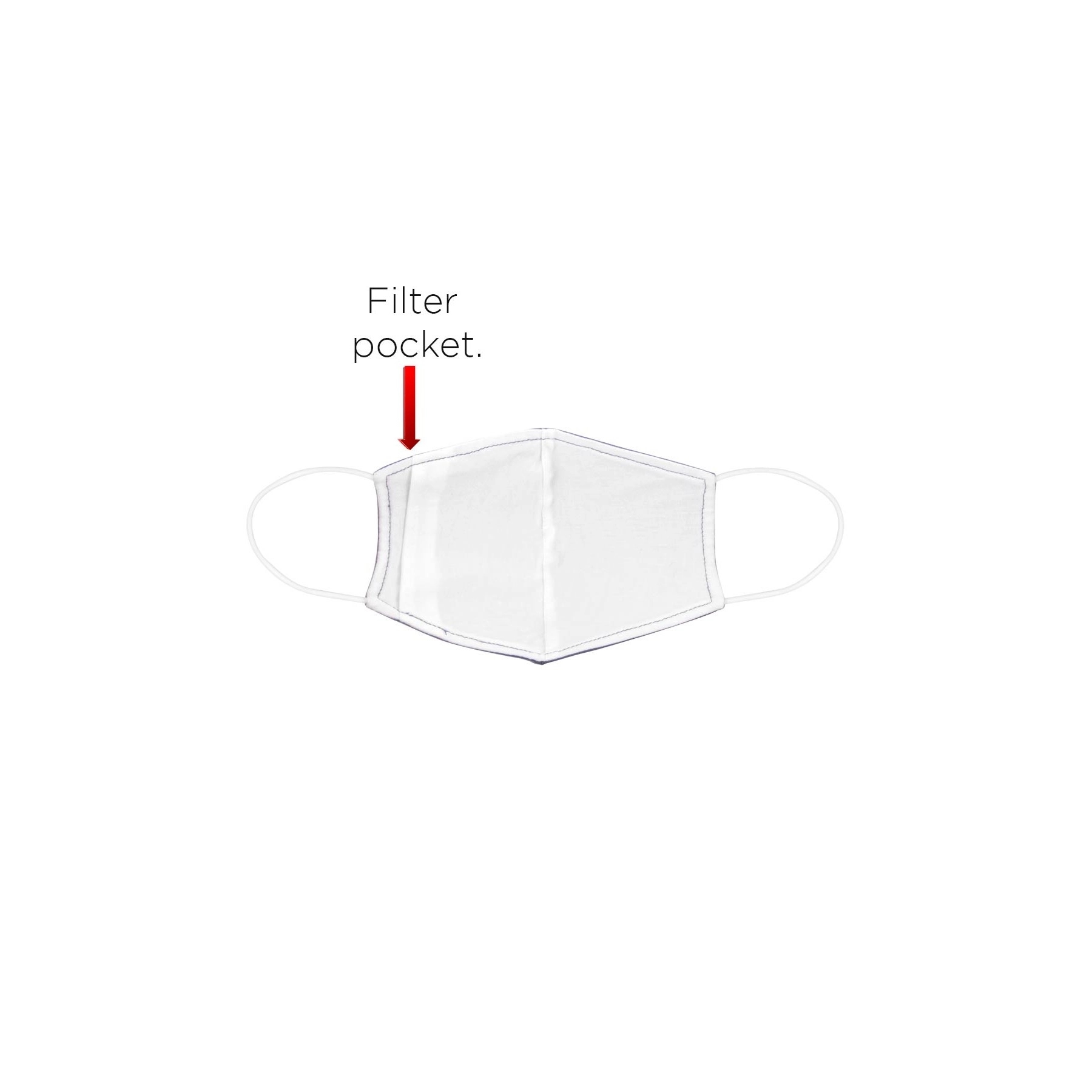 Form Fitted Cupped Cotton Face Mask with Pocket for Filter I 9