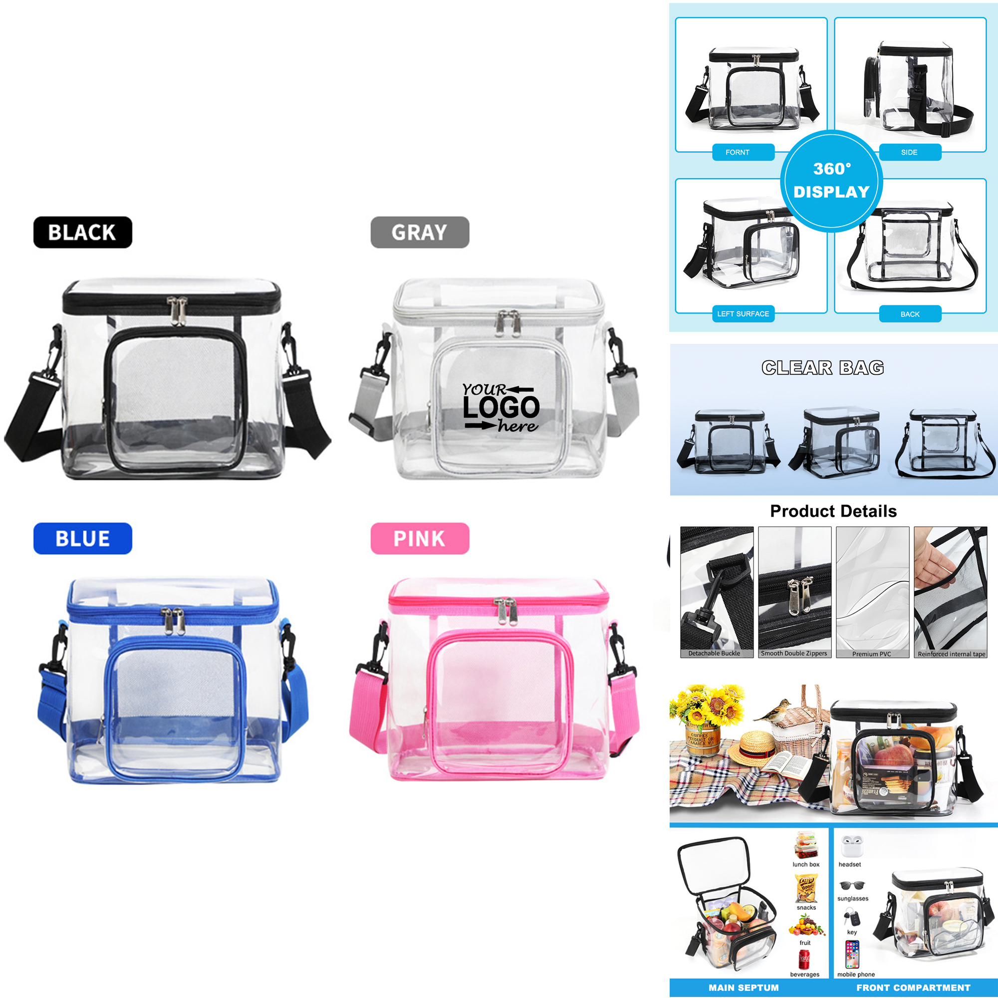 Transparent PVC Lunch Bag 2