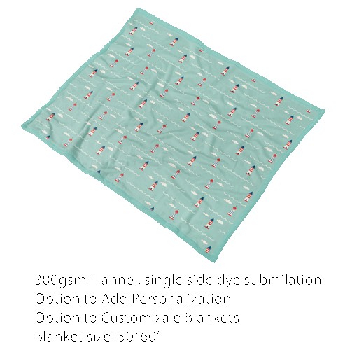 Full Sublimation Flannel Throw Blanket - 50"x60" - 300 gsm 2