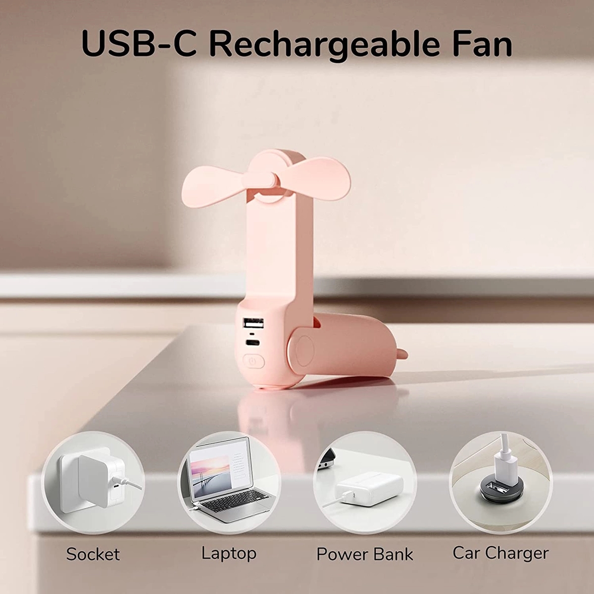 3 In 1 Small Pocket Fan 4