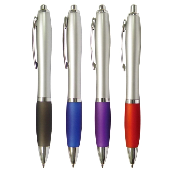 Curvy Plastic Click Ballpoint Pen 1