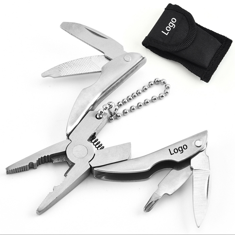 Portable Multi-Tool Folding Pliers with Key Chain