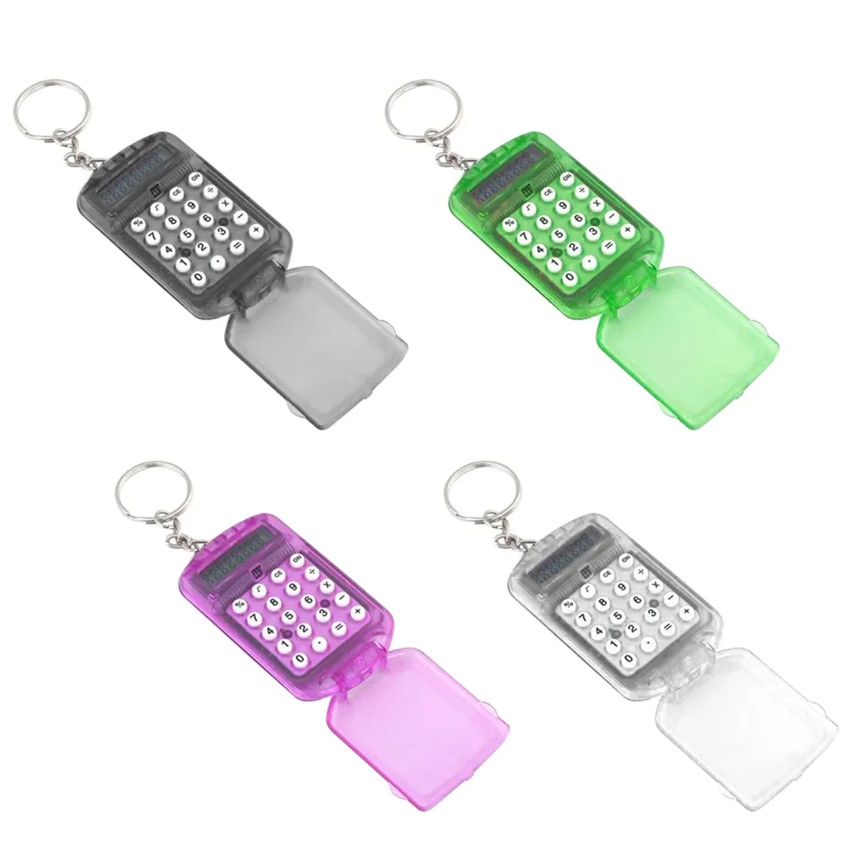 Portable Mini Pocket Electronic Calculator Key Ring Keychain 5