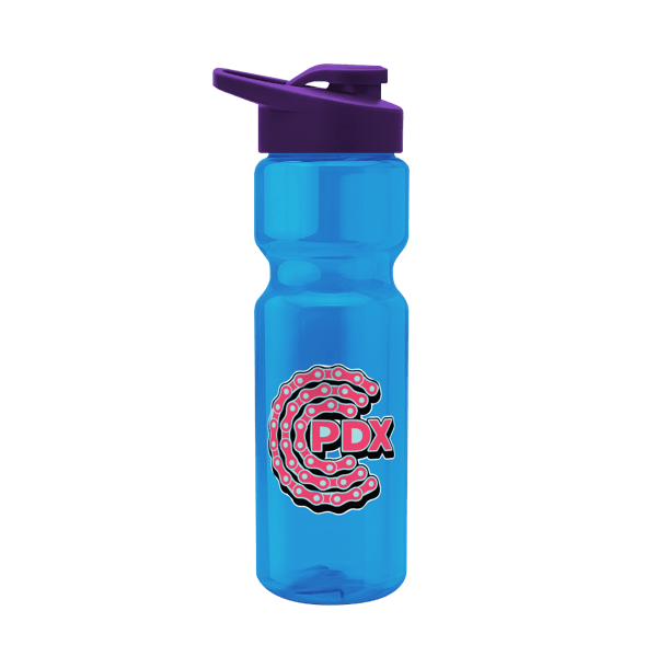 Blazer 28oz Transparent Bike Bottle w/Drink-thru Lid 263