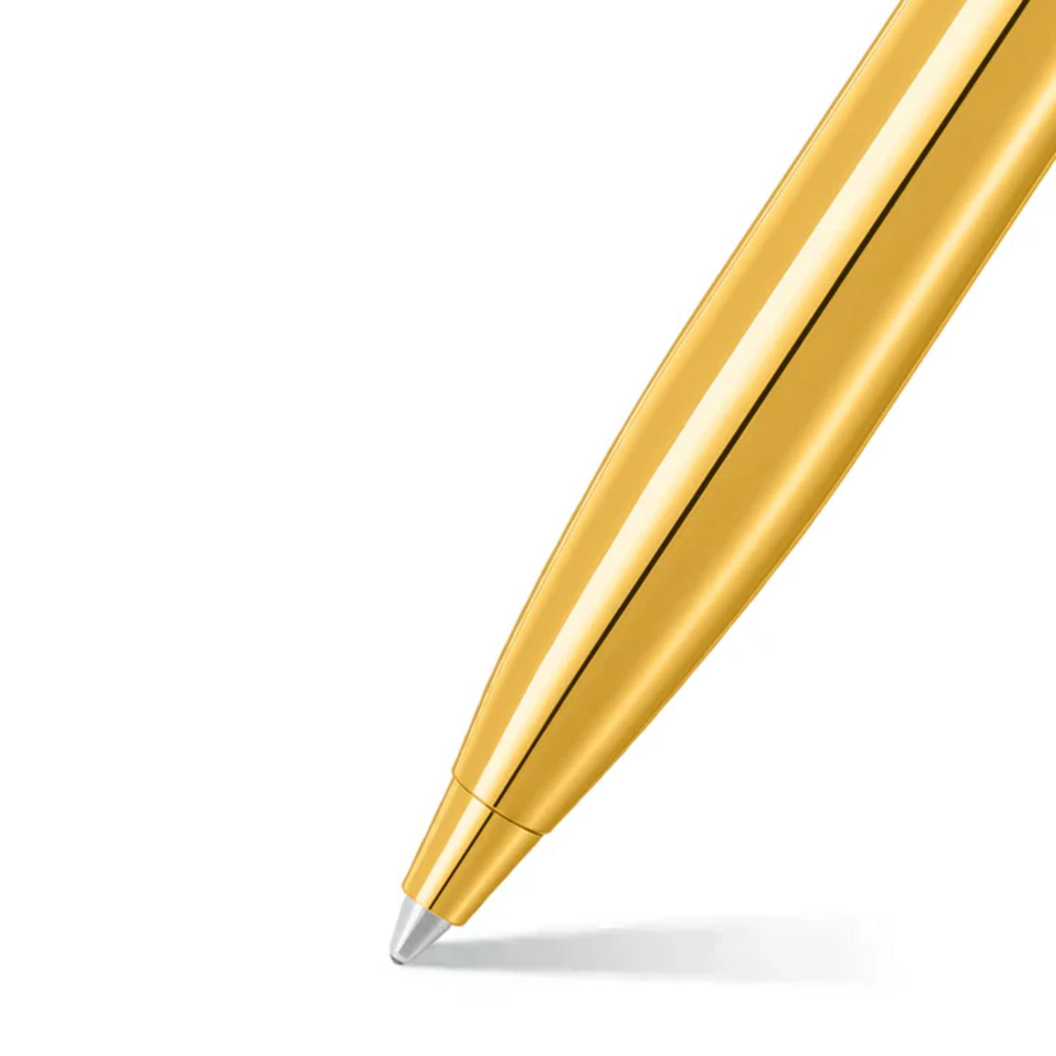 SHEAFFER® 100 9372 Glossy PVD Gold Trim Executive Ballpoint Pen w/ Gift Box 4