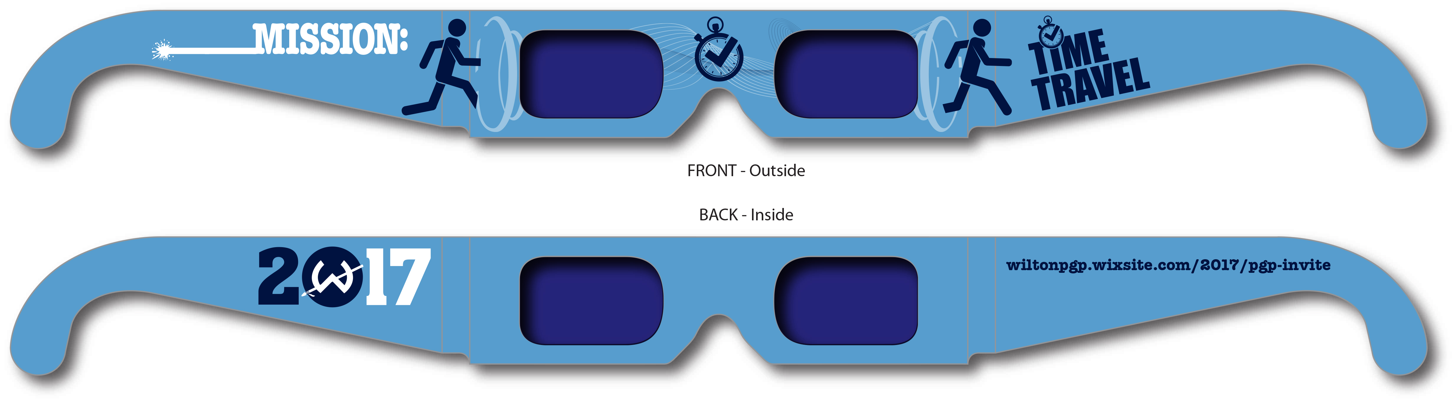 Decoder - Secret Reveal Glasses - Custom Imprint - Full Color - Blue / Blue Lens 4