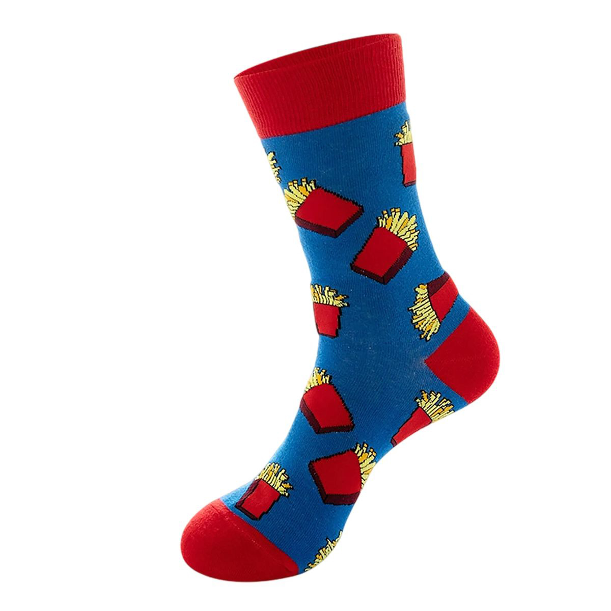 Cotton Crew Socks with Jacquard Pattern 17