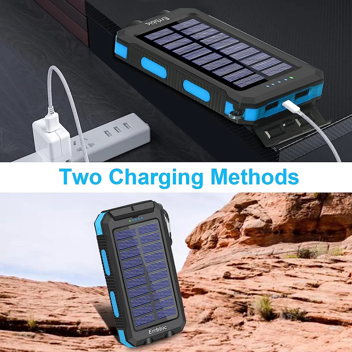 Portable 10000ml Solar Power Bank 4