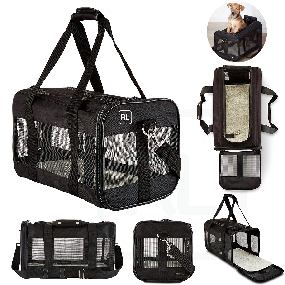 Basics Soft-Sided Mesh Pet Travel Carrier 2