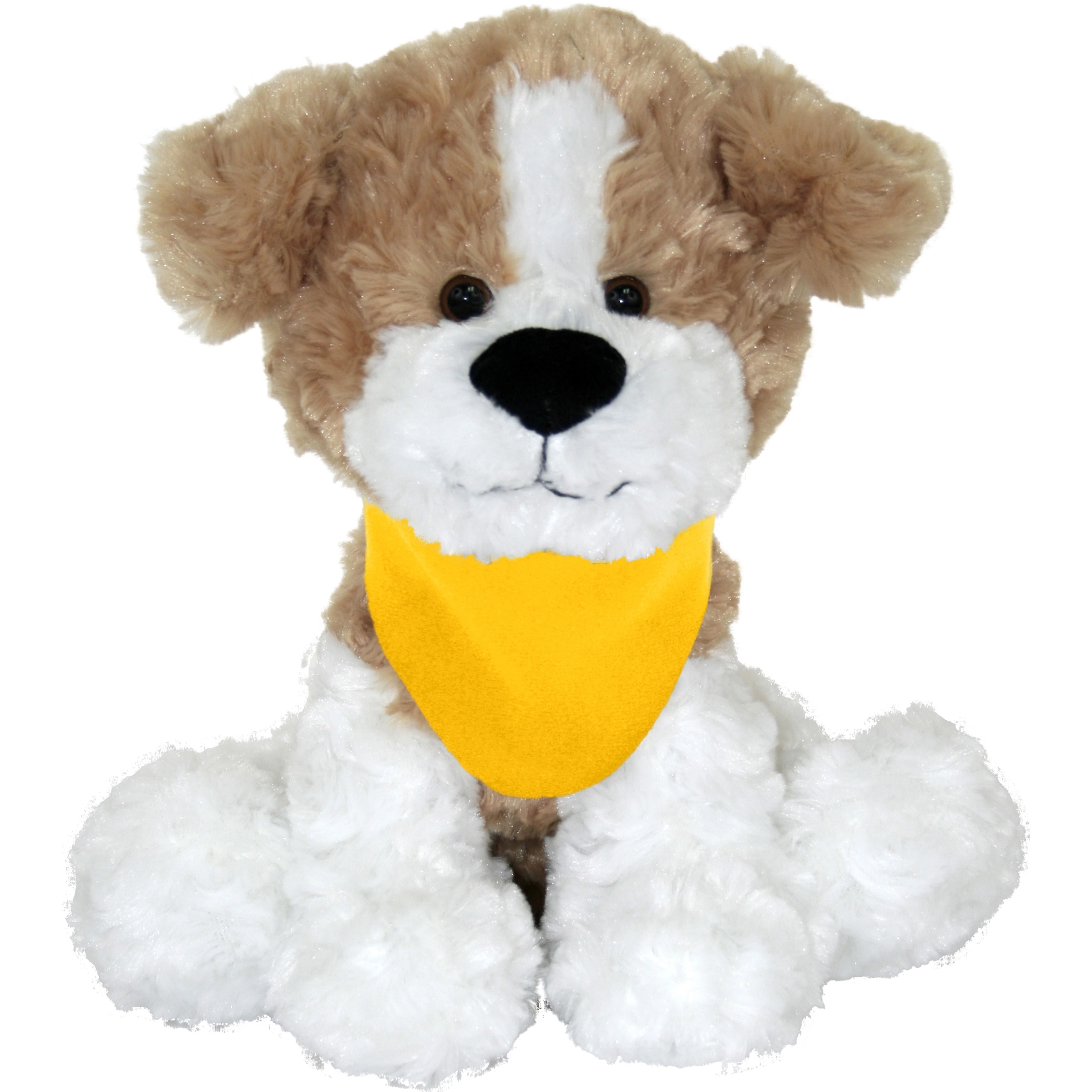 10" Large Sitting Dog - Beige & White 6