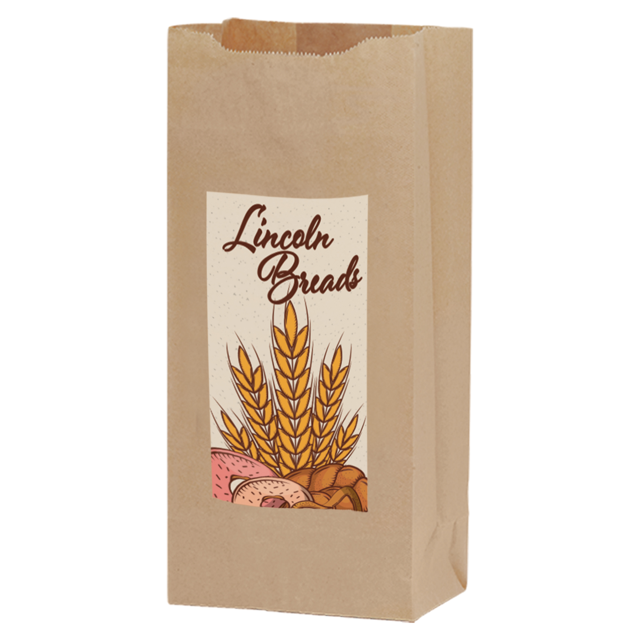Small Grocery Bag - Natural Kraft 8# SOS 2