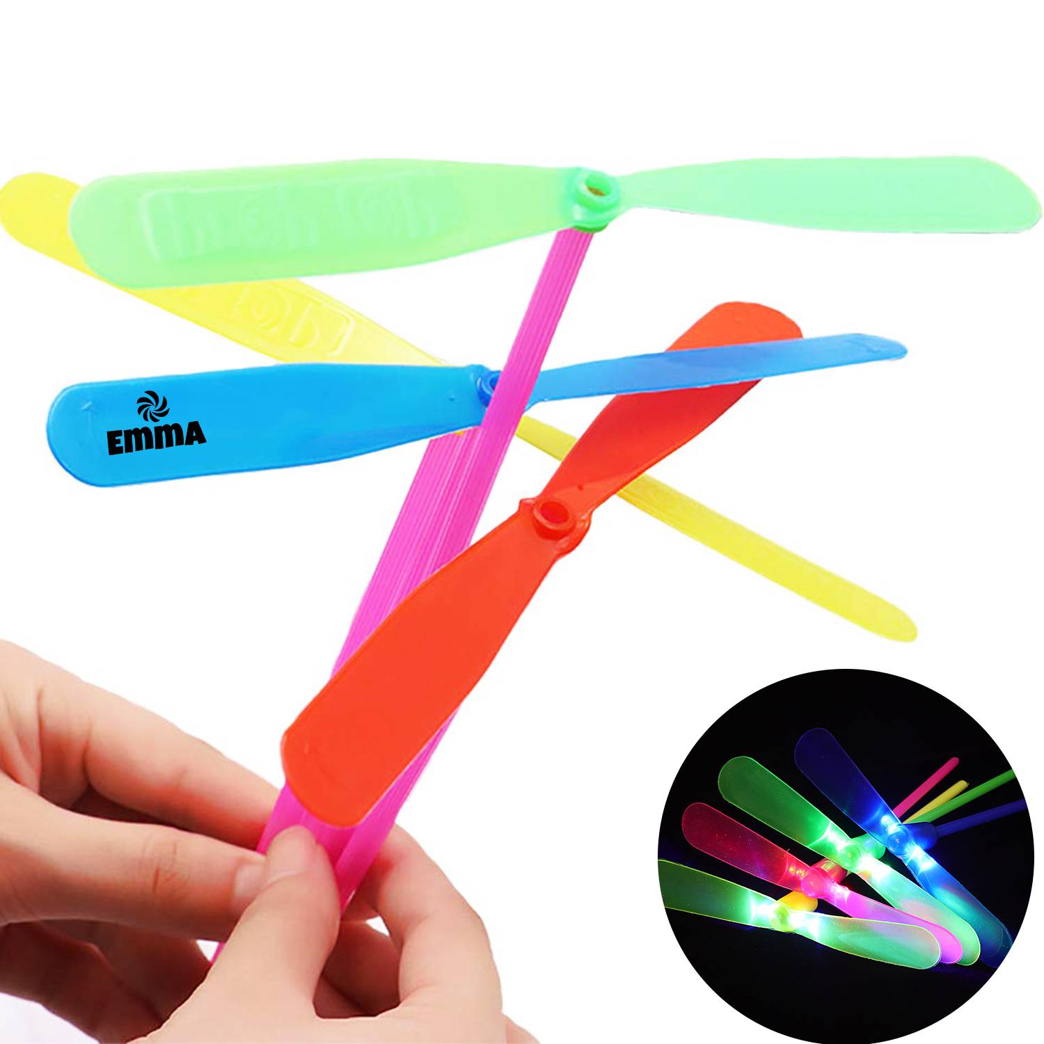 LED Spinning Bamboo Dragonfly Helicopter Toy 6