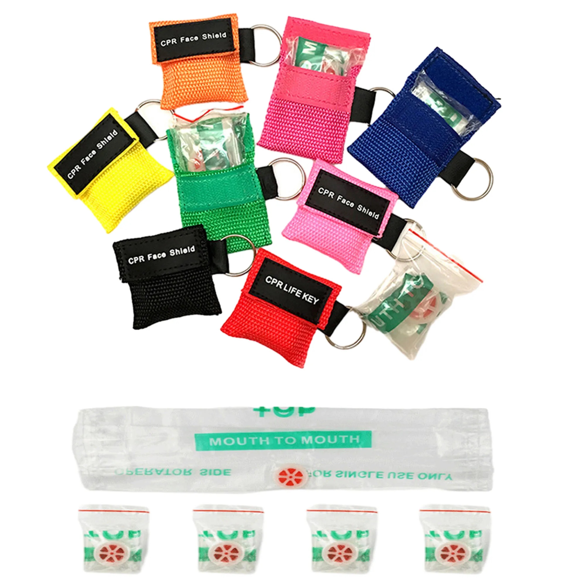 CPR Face Shield Mask Keychain MOQ 100 4