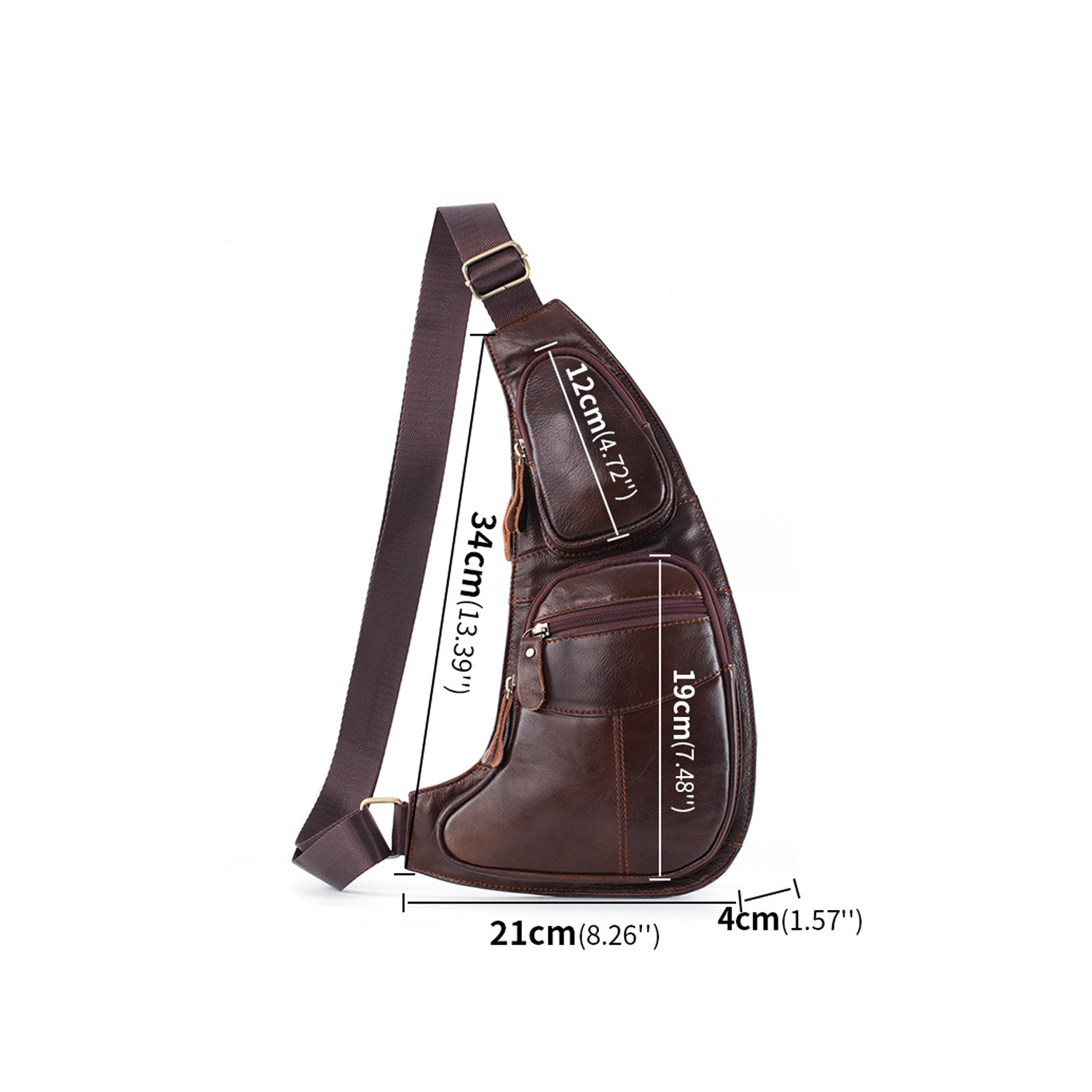 Trendy Men's Genuine Leather Messenger Bag 5