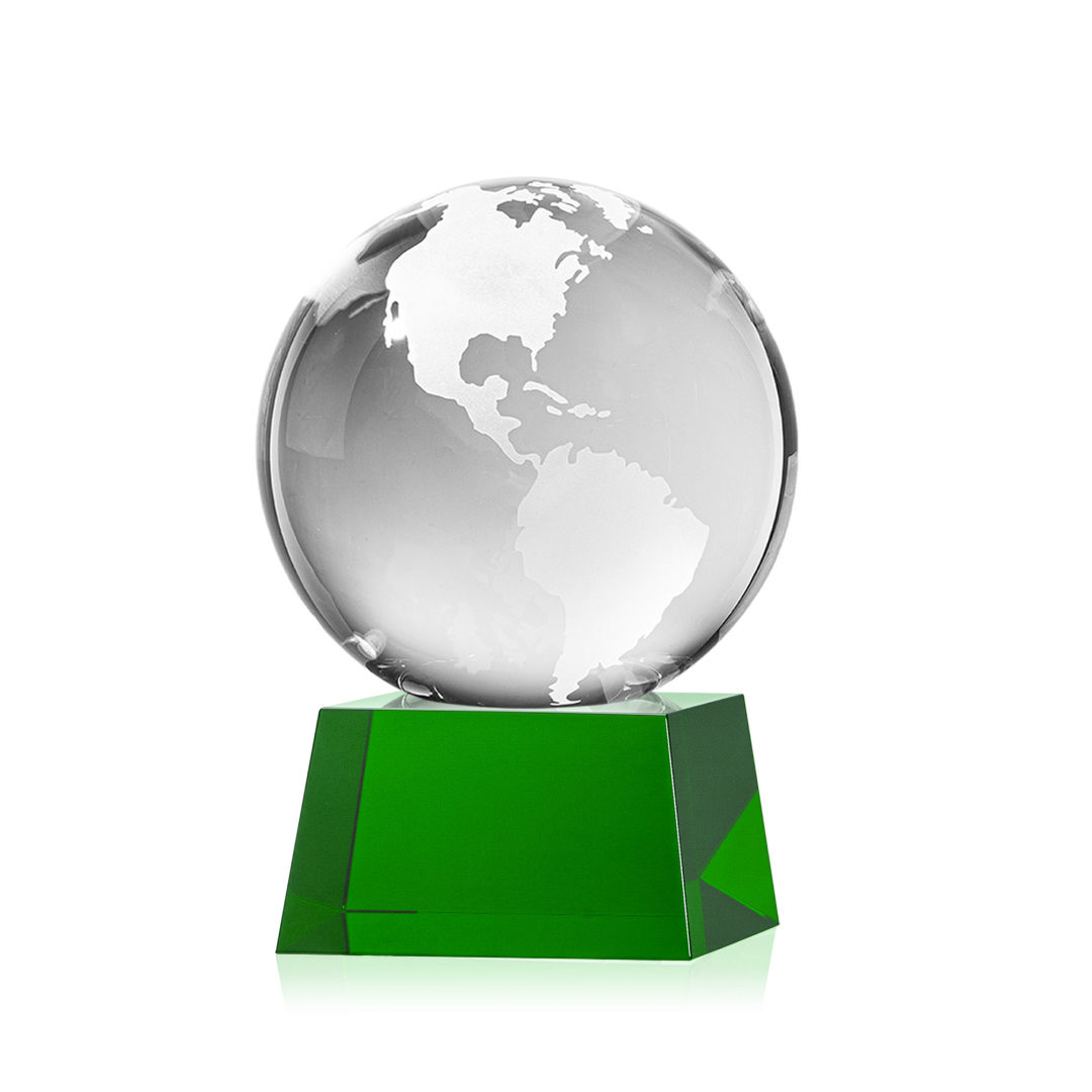 Globe Award on Robson Base - Green 16