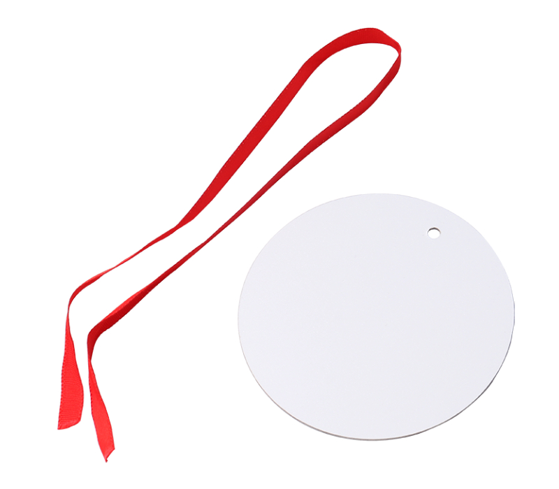 Round Aluminum Double-Sided Christmas Ornament 4