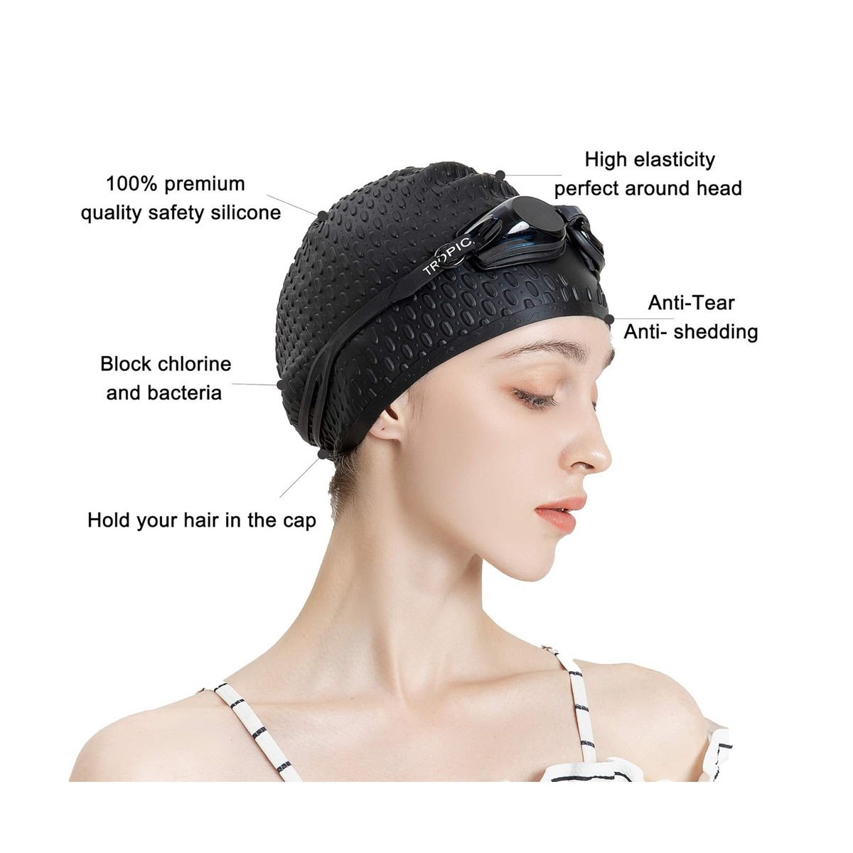 Silicone Streamline Swim Caps 7