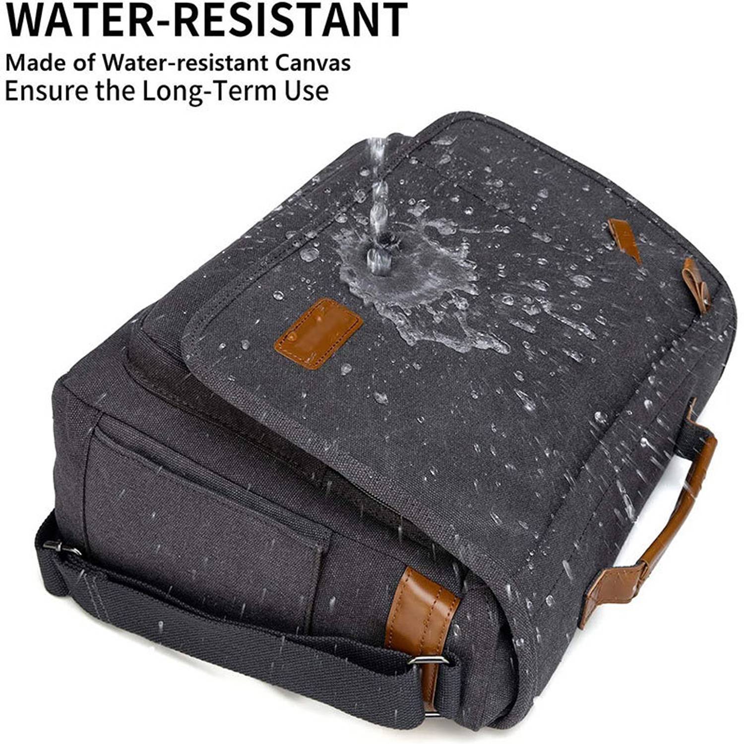 15 Inch Waterproof Crossbody Flap Laptop Bag 8