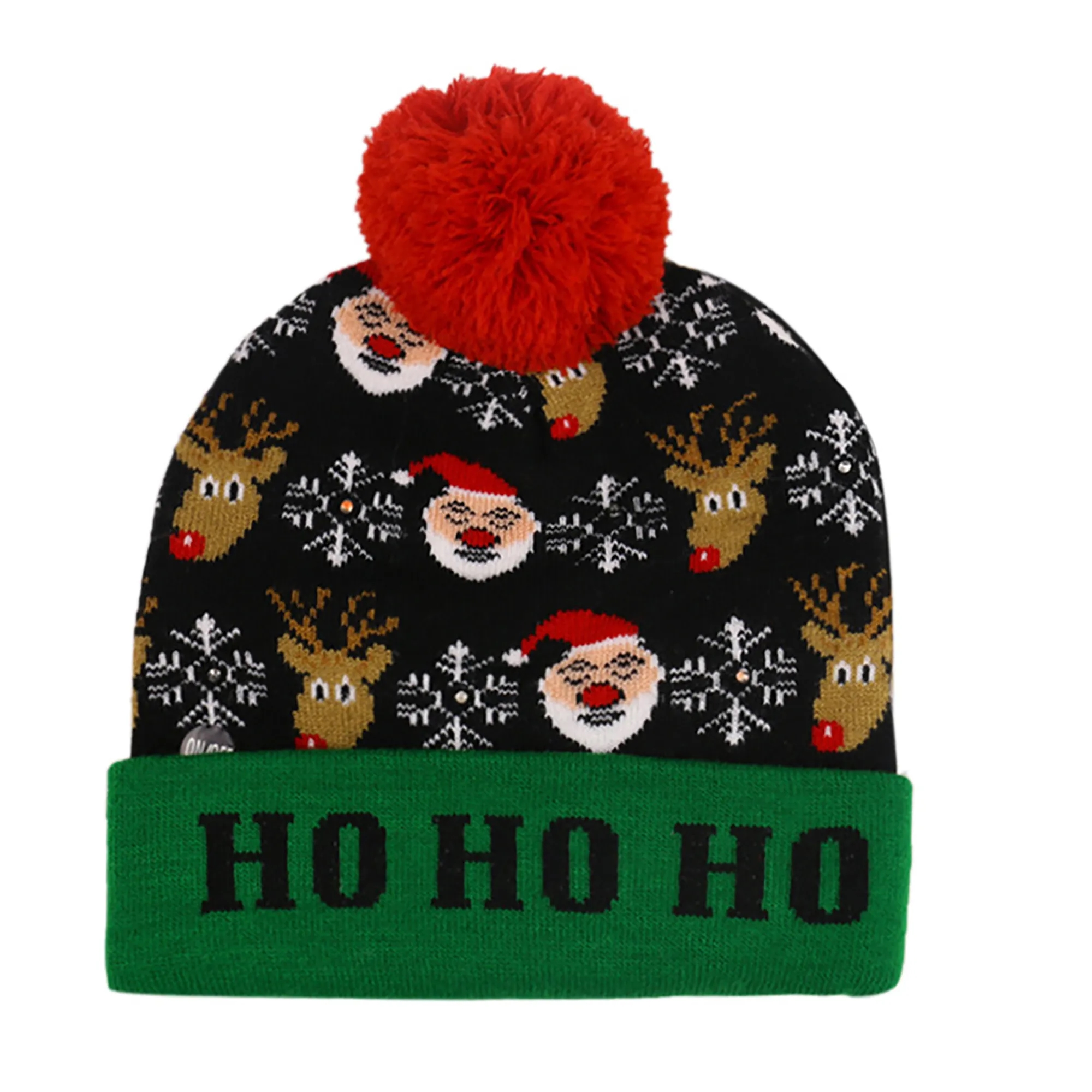 LED Light-up Christmas Knitted Hat MOQ 10pcs 2