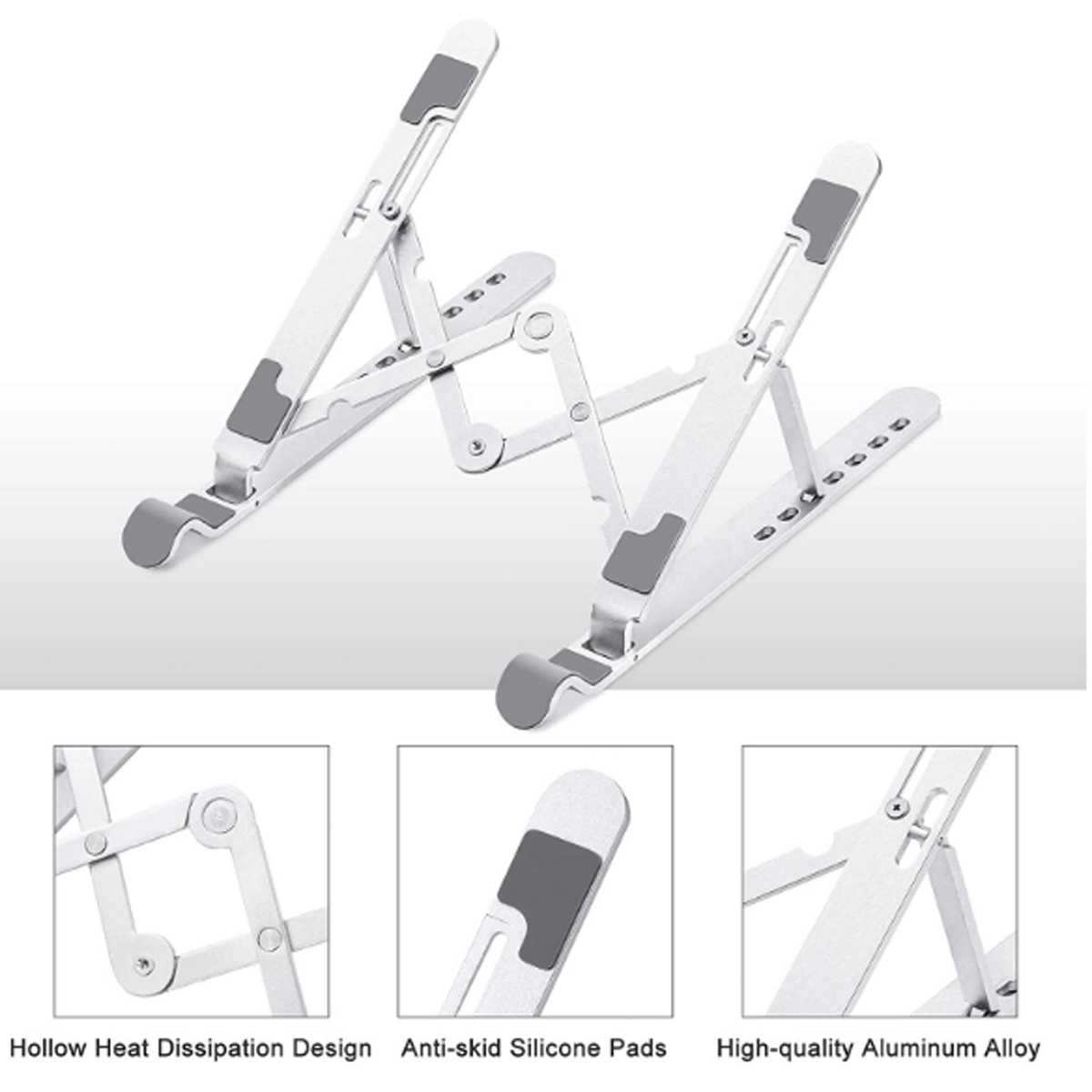 Adjustable Portable Aluminum Notebook Laptop Stand Bracket 7
