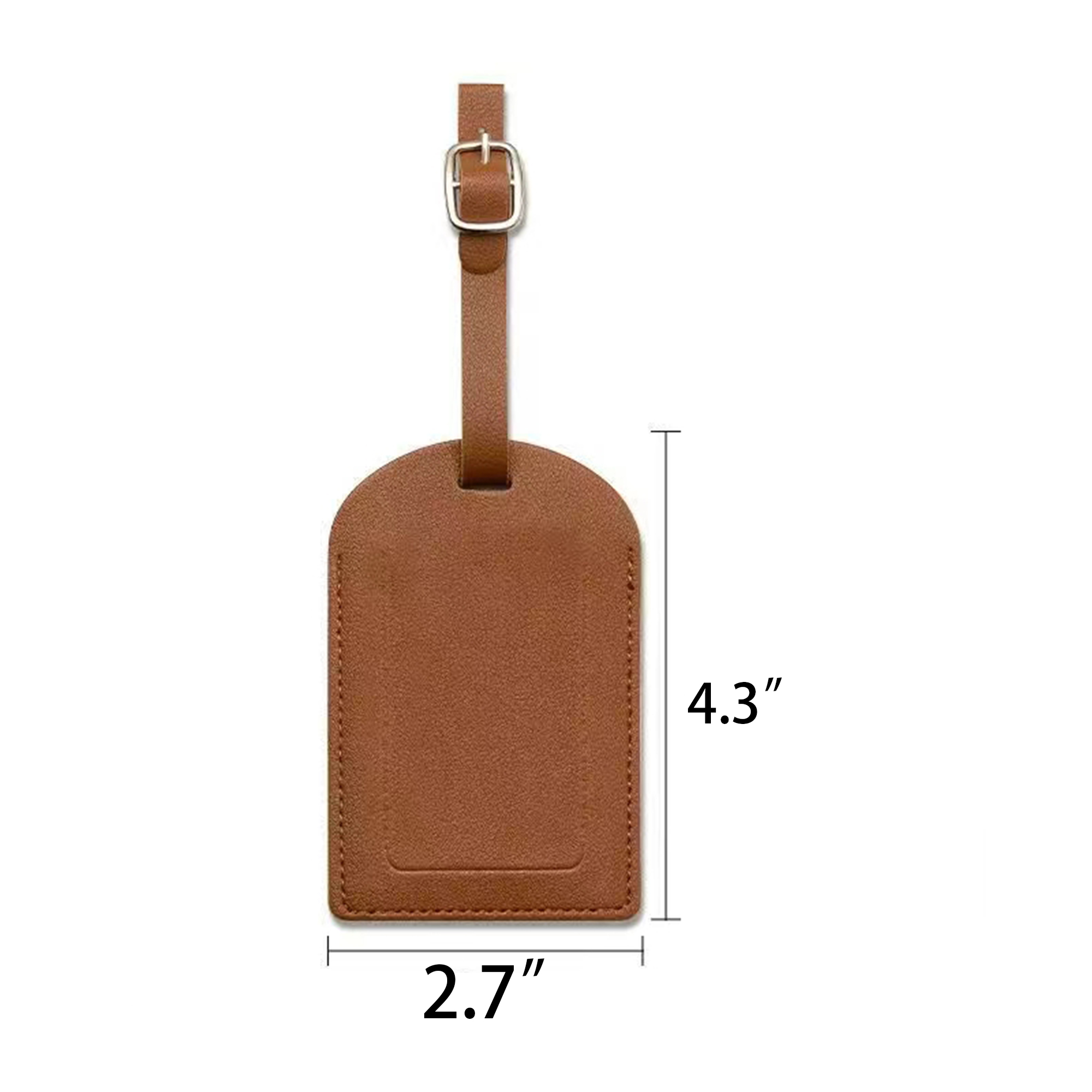 Custom PU Leather Luggage Tag, custom luggage tag with logo imprint 3