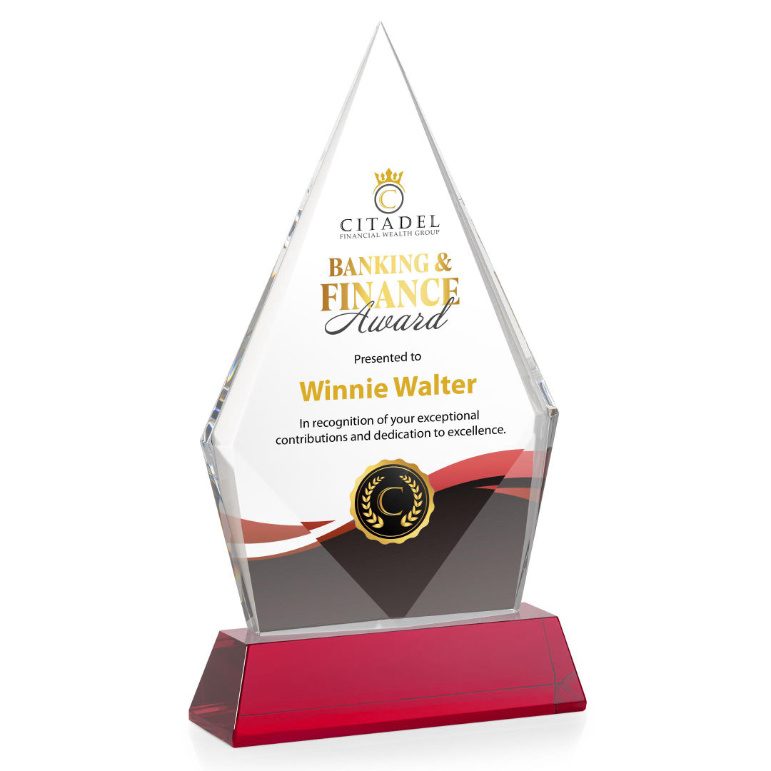 Shelton VividPrint™ Award on Newhaven Base - Red 8